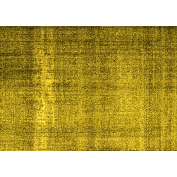 Ahgly Company Indoor Rectangle Persian Yellow Traditional Area Rugs, 5' x 7'