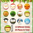 thumbnail image 2 of Bolas Antiestrés Navideñas Dshengoo 24 Piezas Santa, Muñeco de Nieve y Reno, 2 of 7