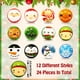 thumbnail image 2 of Bolas Antiestrés Navideñas Dshengoo 24 Piezas Santa, Muñeco de Nieve y Reno, 2 of 7