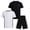 Bright White/Dark Black, variant on RBX Boys Activewear Set with Performance Mesh Jersey Tees and Athletic Gym Shorts 3 Piece Outfit