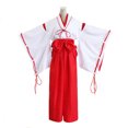 thumbnail image 3 of Disfraces de Anime para niños y niñas, conjuntos de Kimono de Inuyasha Kikyo, uniforme, vestido de carnaval de Halloween, trajes de fiesta, 3 of 4