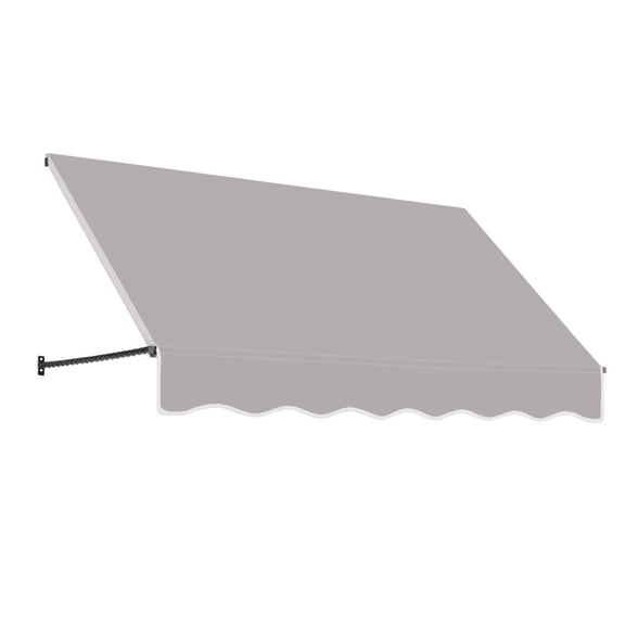 Awntech 5.38 Ft Santa Fe Fixed Awning Canopy with Twisted Rope Arms (64.5in x 31in x 24in), Gray