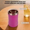 thumbnail image 3 of Ozark Trail 16oz Ceramic Lined Stainless Steel Can Tumbler with 2-in-1 Lid,Pink, 3 of 16