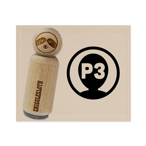 Player Three Person Indicator Gaming Icon Rubber Stamp for Scrapbooking Crafting Stamping - Medium 1 Inch