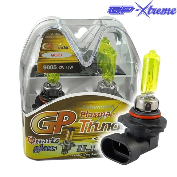 GP Xtreme 9005 HB3 3500K 35W JDM Golden Yellow High Performance Xenon Halogen thunder Light Bulbs for Compatible DRL -High Beam - Low Beam