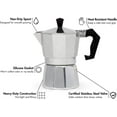 thumbnail image 2 of Cafeteras Y Cafetera Espresso Para Estufa,Cafetera Italiana,Cafetera, Cafeteras,100ml, Plata (2 Tazas), 2 of 5