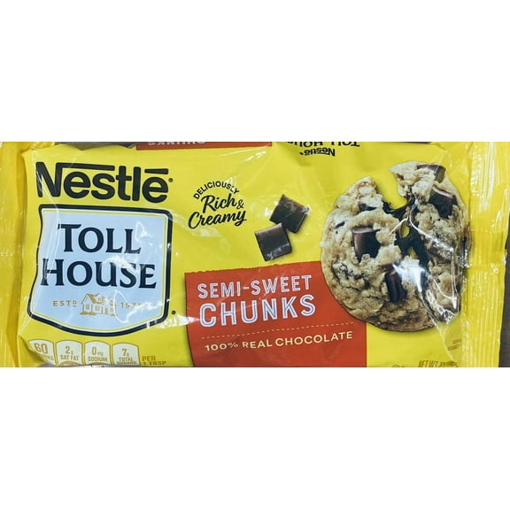 Nestle Toll House Semi Sweet CHUNKS Baking Chocolate Chips 12 oz Bag FREE SHIP