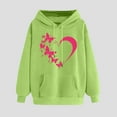 thumbnail image 4 of Idoravan Oversized Hoodies for Women Pullover Women's Heart Shape Print Winter Hoodie Pullover Long Sleeved Comfortable Sweatshirt Mint Green xxl, 4 of 7