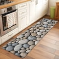 thumbnail image 2 of Pebble Stone 2'x6' Runner Rugs for Hallway Kitchen Bedside Non Slip Washable, Modern Minimalist Nature Art Aesthetics Entryway Rug Runners with Rubber Backing, Long Carpet Runner for Laundry Room, 2 of 8