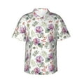 thumbnail image 2 of Picia Orchids Flowers Gentle Cotton Regular Fit Short Sleeve Casual Hawaiian Shirt for Men-XX-Large, 2 of 9