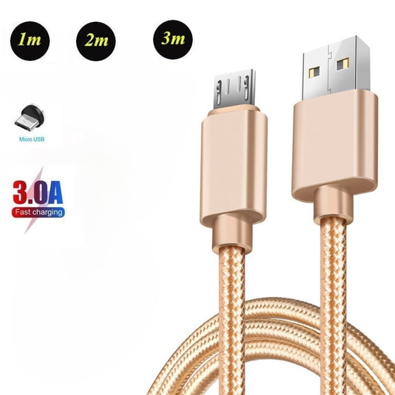 Nylon Braided Fast Charging Micro USB Cable – Durable & High-Speed Charging Cord