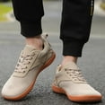 thumbnail image 2 of KIJBLAE Men's Lightweight Breathable Mesh Walking Shoes Barefoot Running Sneakers Sports Gym Tennis Shoes Beige 43, 2 of 7