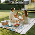 thumbnail image 4 of Vintage Beach Coastal Outdoor Rug 3x5 Ft - Reversible Patio Rug Outdoor Camping Rugs, Nautical Shell Starfish Coral Summer Indoor Outdoor Area Rugs, Non-Slip Outdoor Carpet Runner for Deck/Porch, 4 of 8
