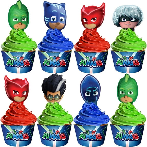 PJ Masks Cupcake Toppers & PJ Masks Cupcake Wrappers