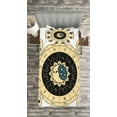 thumbnail image 3 of Ambesonne Astrology Quilted Bedspread Set 2 Pcs, Zodiac Chart, Twin Size, Black White and Yellow, 3 of 3