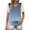 Light Blue, variant on Women's Short Sleeve Tops V Neck Polka Mesh Sleeve Ruching Loose Tee