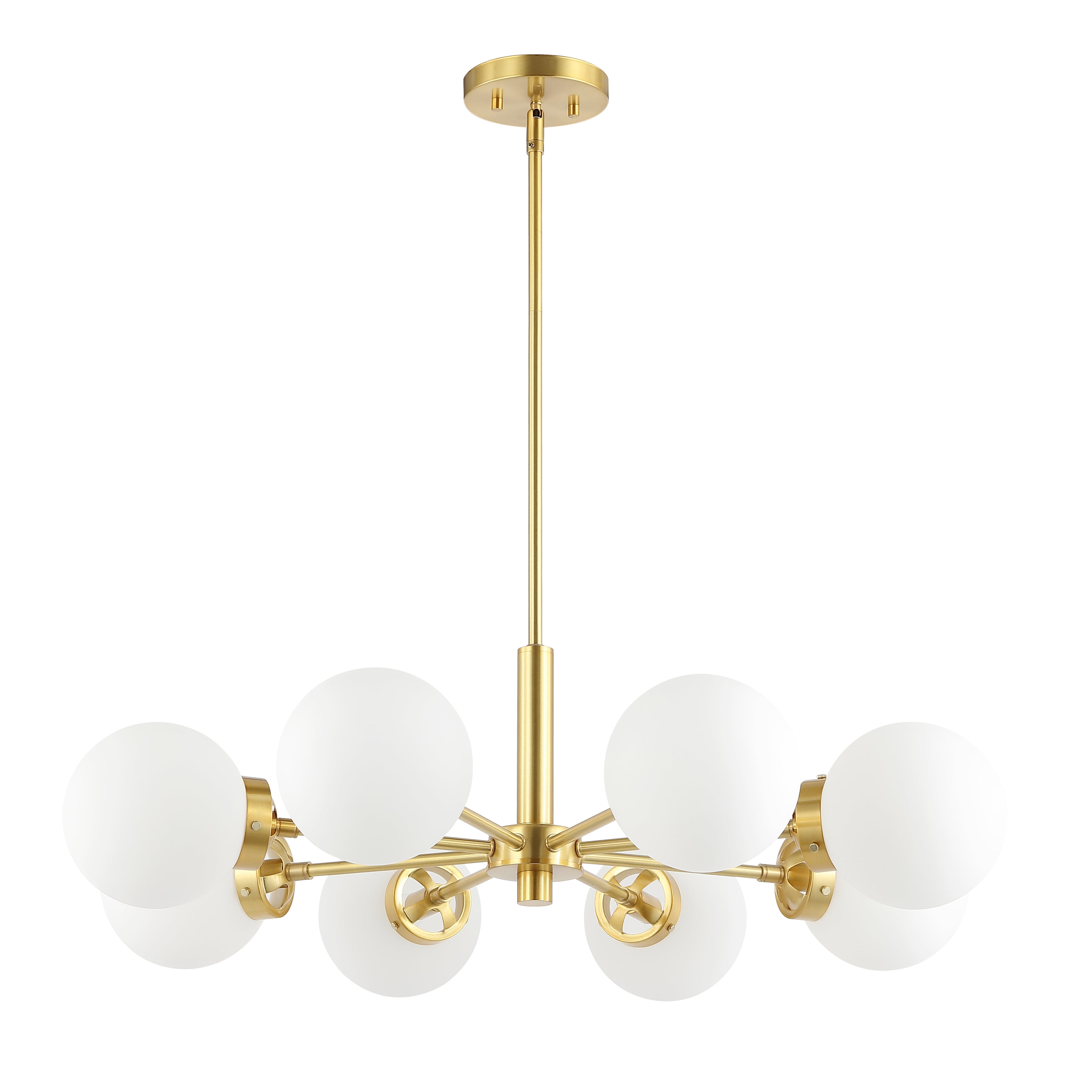 Safavieh 8-Light Mid-Century Modern Iron Gold Sputnik Chandelier