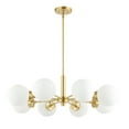 thumbnail image 5 of Safavieh 8-Light Mid-Century Modern Iron Gold Sputnik Chandelier, 5 of 8