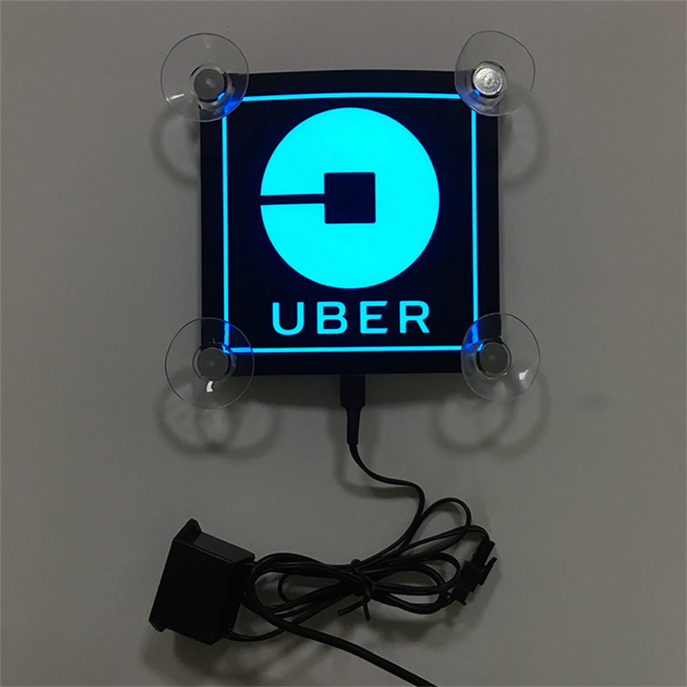 Rideshare Glowing Sign for Car Taxi WYEWYE Rideshare Sign Rideshare Sign 3.5 M USB Interface Power Cord LED Logo Light Sticker Glow Decal Accessories Removable 