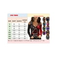 thumbnail image 4 of Women Cold Sleeve Shoulder Tops Blouses Sexy V-Neck T-Shirt Rhinestone Blouses Clubwear Casual Fashion Rose Pattern Clothing, 4 of 4