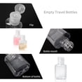 thumbnail image 3 of 50 botellas desinfectantes para manos de 1 oz, botellas de viaje transparentes vacías, recipientes de plástico recargables con tapa abatible para acampar y viajar al aire libre, 3 of 5