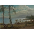 thumbnail image 2 of Albert Bierstadt 14x11 Gold Ornate Wood Frame and Double Matted Museum Art Print Titled - Lake Tahoe, 2 of 4