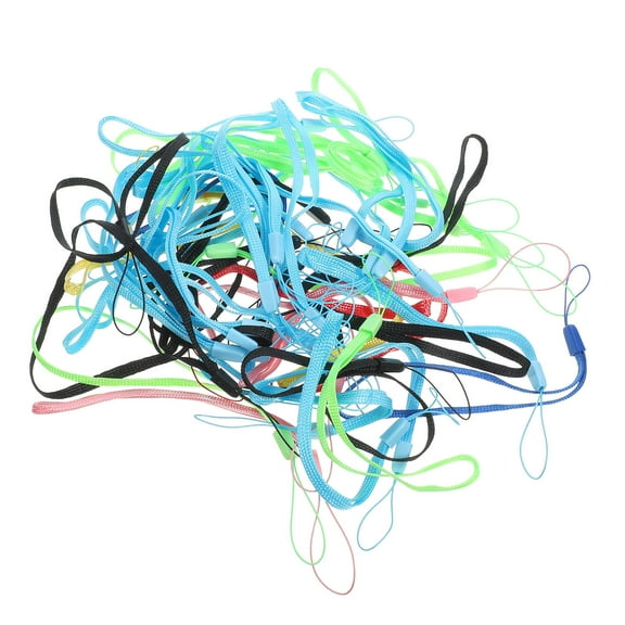 HOMEMAXS 100 pcs Colorful Hand Wrist Lanyard Strap String for USB Flash Drives Keys Keychains ID Name Tag Badge (Mixed Color)