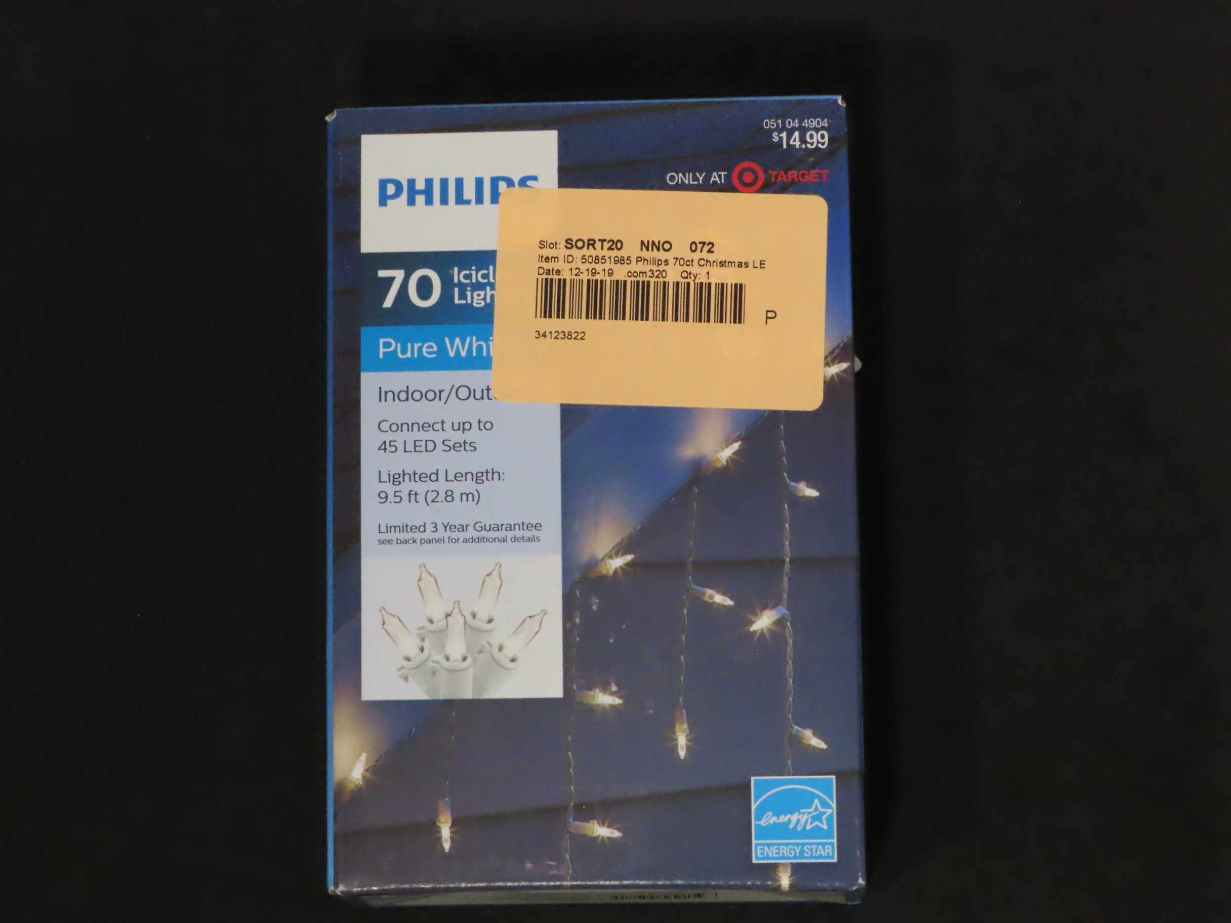 70ct Philips Pure White LED Mini Lights Indoor Outdoor 88 Energy Savings 9.5 ft 