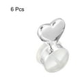 thumbnail image 3 of Uxcell 6Pack Silicone Earring Back Heart Soft Earring Stopper for Stud 4.8mm Silver, 3 of 6