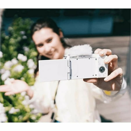 Sony - Alpha ZV-E10 Kit Mirrorless Vlog Camera with 16-50mm Lens - White