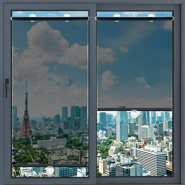 Feltree Pare-Soleil Rétractable pour Voiture et Maison, Store Enrouleur Extensible 21,65 X 59,06 Po avec Ventouses pour Isolation Thermique et Protection Solaire au Bureau, Cuisine, Salle de Bain