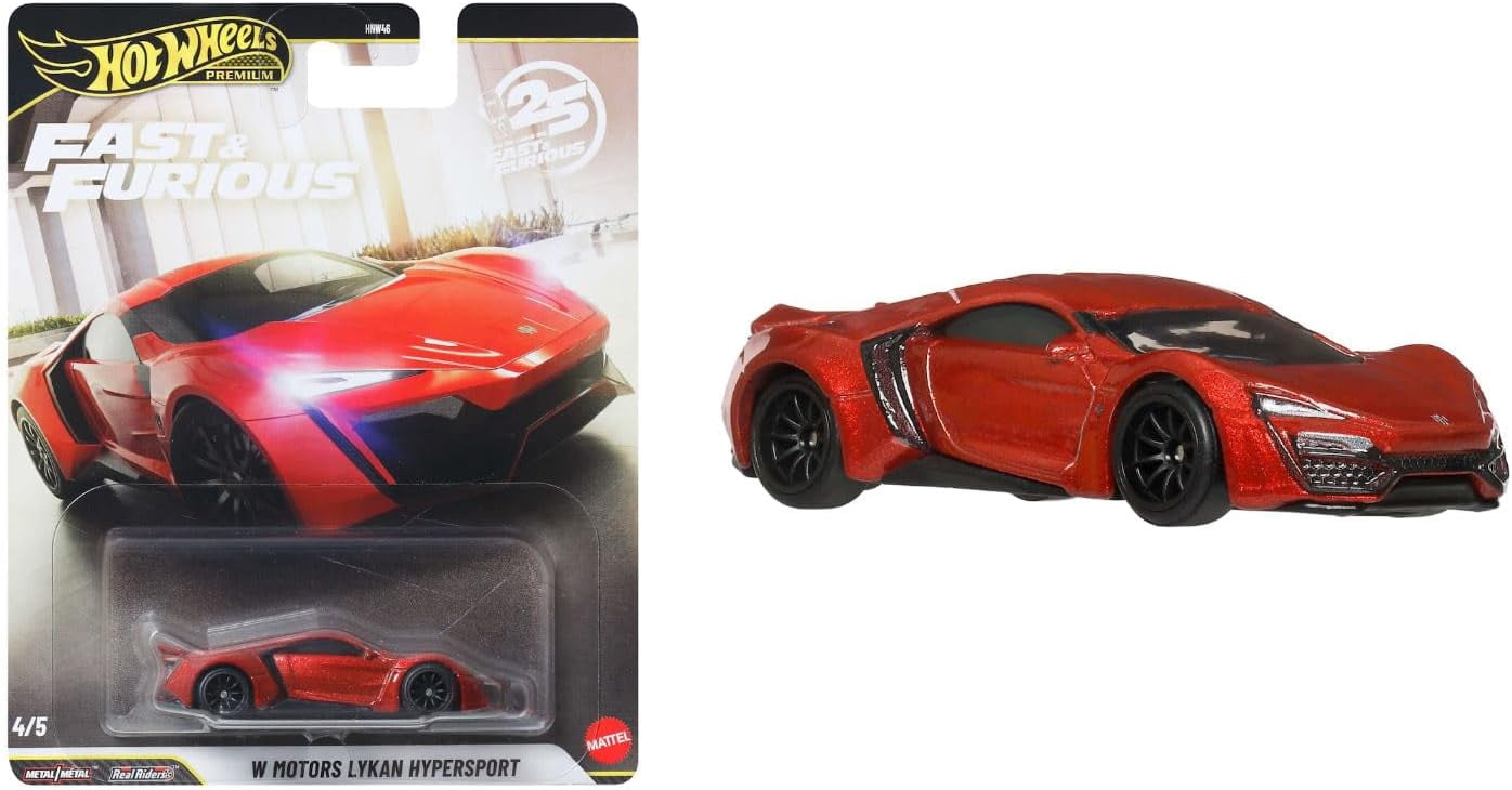 Hot Wheels Fast & Furious Premium 2-Pack, W Motors Lykan HyperSport and 1970 Chevrolet® Chevelle™ SS®, Die-Cast