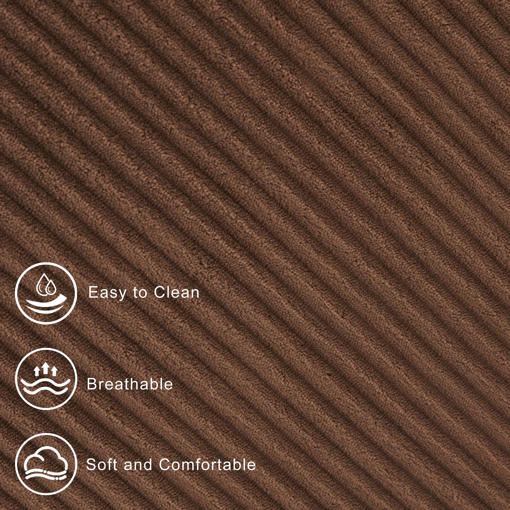 GAOHAPY Rocking Recliner Chair,Modern Swivel Glider Recliner Chair,Corduroy Fabric Upholstery Recliner,Manual Reclining Sofa Chair for Living Room,Office,Apartment,Brown