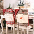 thumbnail image 6 of PULLIMORE Christmas Chair Back Covers Santa Claus Snowman Chair Covers Xmas Chair Cap For Dining Room Home Xmas Holiday Party Decor (Snowman), 6 of 8