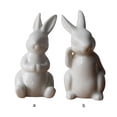 thumbnail image 2 of Inteprter Figuritas de porcelana conejito conejo blanco Animal ornamento liebre lindo escritorio hecho a mano estatua adornos de regalo Decoración del hogar Escribe un, 2 of 6