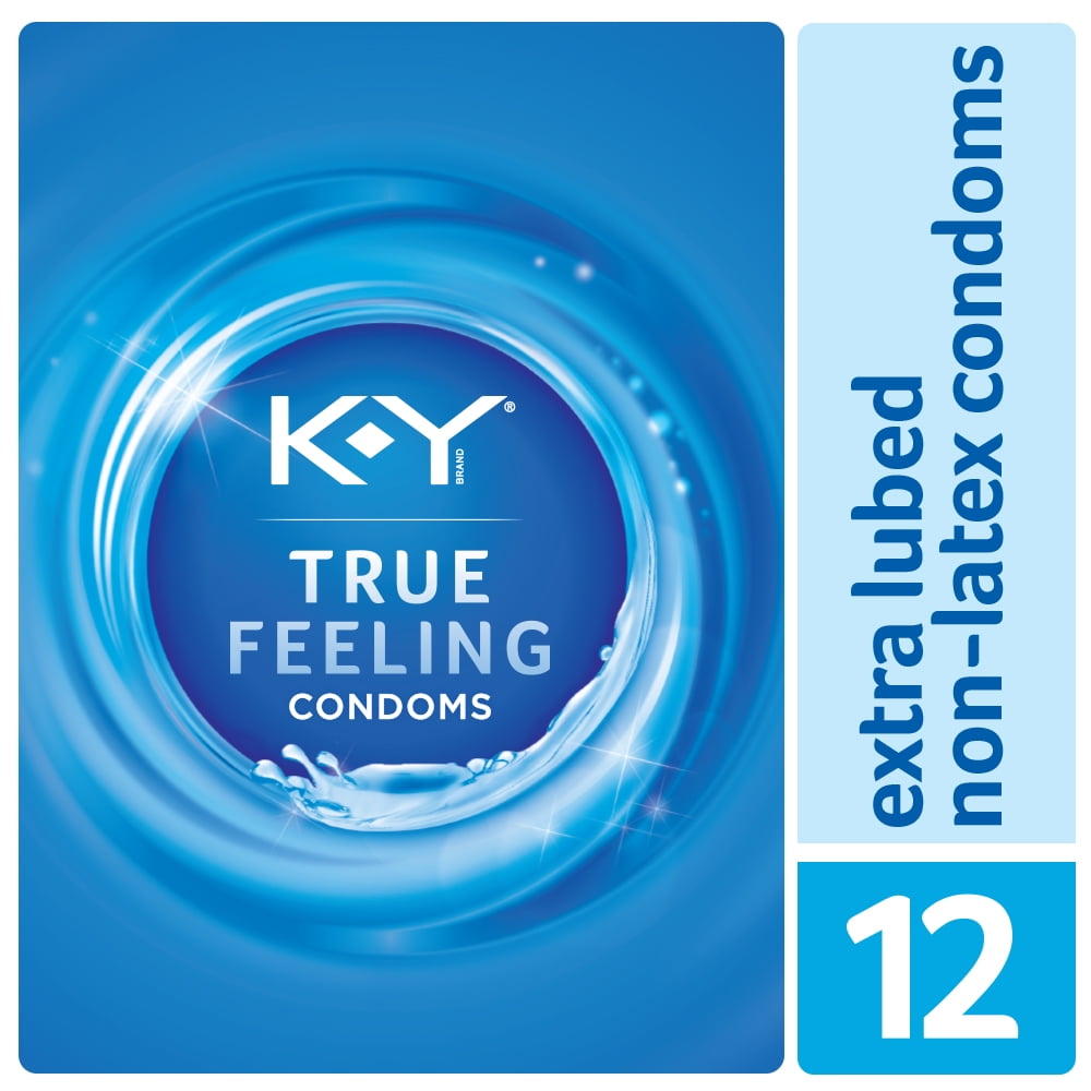KY True Feeling Non Latex Condoms, 12 count, Discreetly Packaged