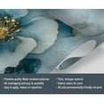 thumbnail image 4 of Modern Blue Flowers Custom Wallpaper Abstract Marble Wall Murals Living Room Bedroom Background Luxury Gold Foil Art 3D Wall Mural Home Decor 138"W x 100"H (Not Peel and Stick), 4 of 6