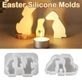 thumbnail image 3 of Wmool Easter Silicone Molds DIY Dropper Resin Gypsum Rabbits Candle Ornament Mold', 3 of 8