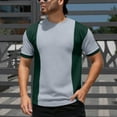 thumbnail image 2 of Miluxas Men's Color Block Tees Crew Neck Short Sleeve Shirts Casual Summer Tops Gray XXXL(XXXL), 2 of 8
