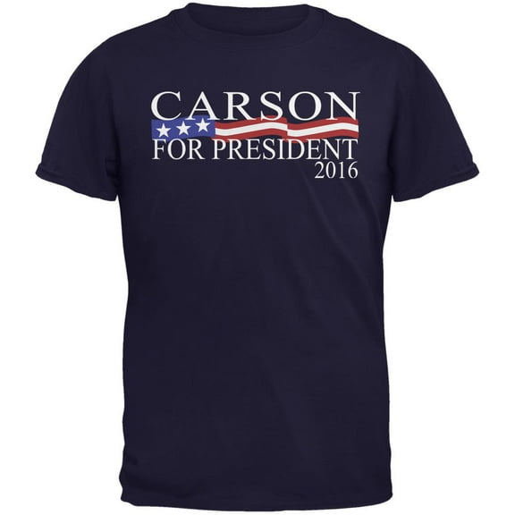 Election 2016 President Ben Carson Navy Adult T-Shirt - X-Large