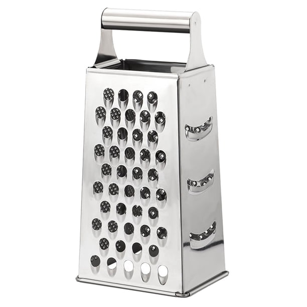 Rallador de acero inoxidable para uso doméstico, resistente, para queso, verduras y alimentos.