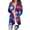 A09 Blue, variant on Xdegoge Valentines Cardigan for Women Long Sleeve Open Front Cardigans Fashion Playful Love Heart Prints Top Casual Loose Plus Size Versatile Outfits