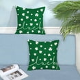 thumbnail image 3 of St.Patrick''s Day Green Pillow Covers 18x18 Set of 2 Lucky Shamrock Clover Throw Pillow Covers Decorations Spring Holiday Pillowcase Decor Gift Farmhouse Linen Cushion Cover for Sofa Couch Bed, 3 of 6