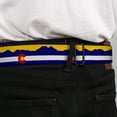 thumbnail image 4 of Buckle-Down Belt, Seatbelt Buckle Belt, Colorado Flag Mountain Silhouette Yellow, Youth 22 to 32 Inches, 4 of 9