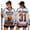 #03White, variant on V Neck Long Sleeve Graphic Top For Women Halloween Haunted Night Theme Hockey Jersey Relaxed Fit Casual Long Sleeve Shirt Ideal For Halloween Party And Holiday Gathering White 3XL