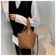 thumbnail image 4 of Bolso bandolera sencillo e informal francés para mujer, bolso de moda para teléfono móvil, bolso de mano de piel sintética, bolso de hombro, bolso tipo cubo, bolso de mano para mujer, 4 of 4