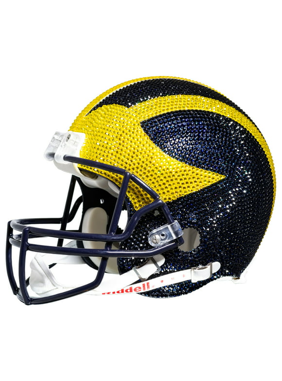 Michigan Wolverines Swarovski Crystal Large Football Helmet