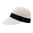 thumbnail image 2 of Hkoxplj Womens Foldable Packable Straw Hat Summer Sun Hat Beach Cap UV Protection Travel Visor Hat Lightweight Breathable Crushable Roll Up Outdoor Gardening Hat Unisex Summer Gift Hat, 2 of 4