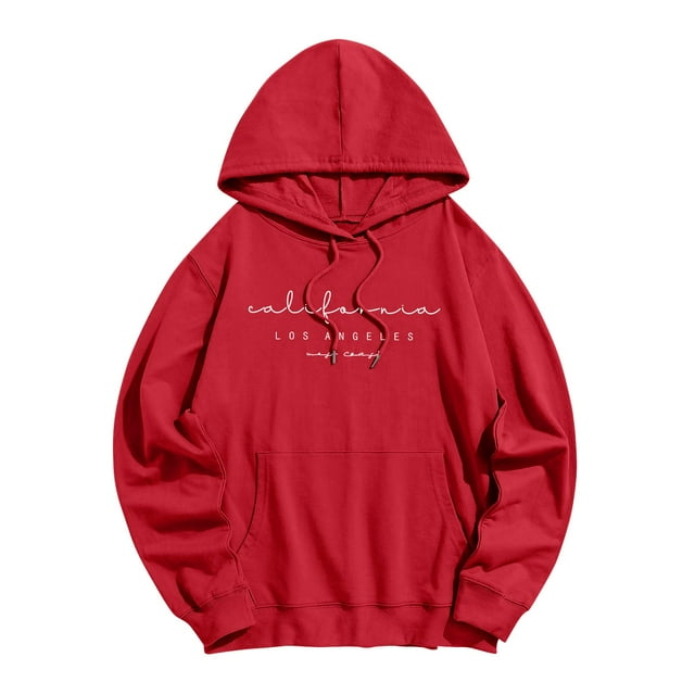 WZXFASHION Chandail à Capuchon pour Femmes à Manches Longues avec Poche, Imprimé de Lettres « Maff Caff », Liquidation à 50 % de Rabais, Chandail à Fermeture Éclair